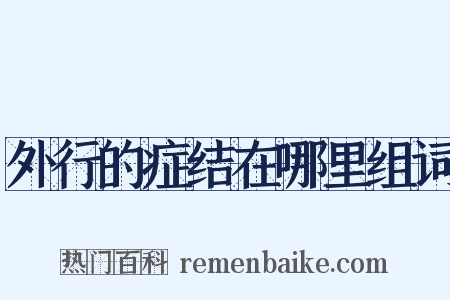 外行的症结在哪里组词是什么意思的图片